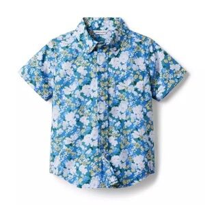 Janie and Jack Floral Poplin Shirt NWT